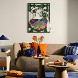 Wallity Mystic Grace - APT819 56 Escultura de Pared de Metal Plata